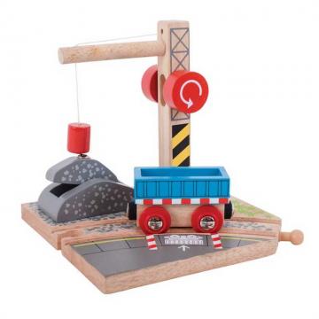 Bigjigs Rail Jeřáb se štěrkem