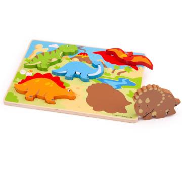 Bigjigs Toys Vkládací puzzle dinosauři