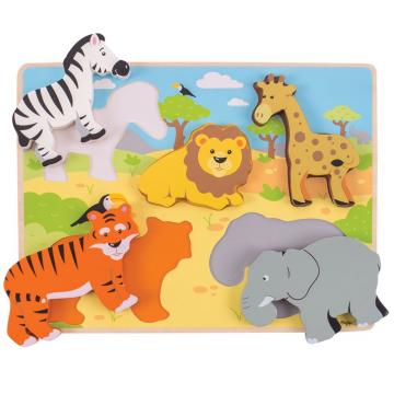 Bigjigs Toys Vkládací puzzle safari