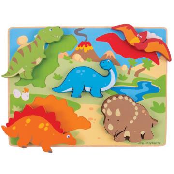 Bigjigs Toys Vkládací puzzle dinosauři