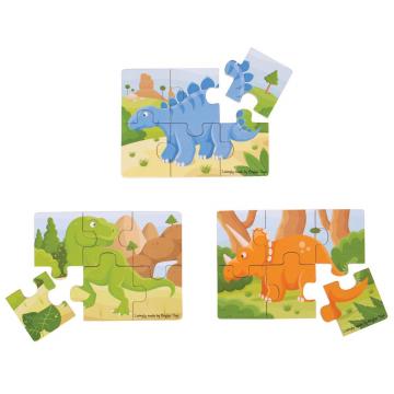 Bigjigs Toys puzzle 3v1 dinosauři