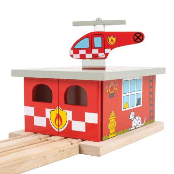 Bigjigs Rail Depo hasičská stanice - poškozený obal