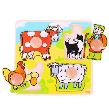 Bigjigs Toys Vkládací edikativní puzzle farma