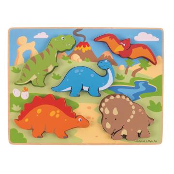 Bigjigs Toys Vkládací puzzle dinosauři