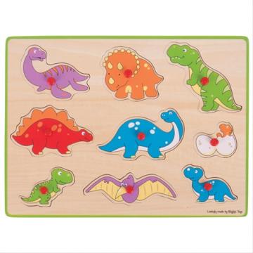 Bigjigs Toys Vkládací puzzle dinosauři