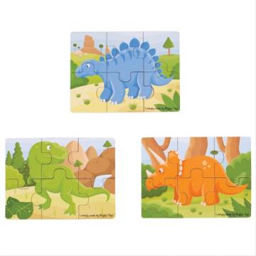 Bigjigs Toys puzzle 3v1 dinosauři