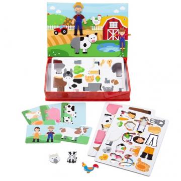 Bigjigs Toys Magnetické oblékací puzzle Farma